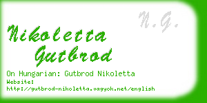 nikoletta gutbrod business card